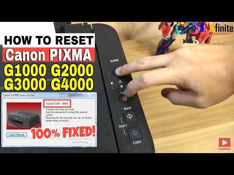 How to Manual Reset Canon Pixma G1000 G2000 G3000 G4000 Series Fix P07 and 5B00 Error