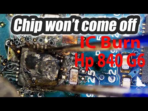 how to hp elitbook 840 g6 power ic burn repair