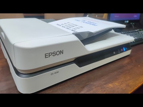 Unboxing EPSON Workforce DS-1630 color documents scanner and set-up Epson printer L5210 3 in 1