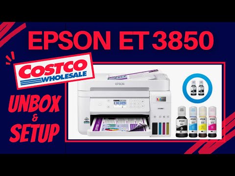 Epson Ecotank printer ET 3850 Unbox, Set up