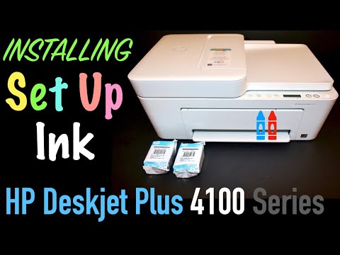 Installing Setup Ink Cartridges in HP DeskJet Plus 4100 All-In-One Printer