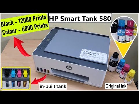 HP Smart Tank 580 Wireless All-in-One Printer Unboxing - 10p per Print, High Yield, Auto ON/OFF Tech