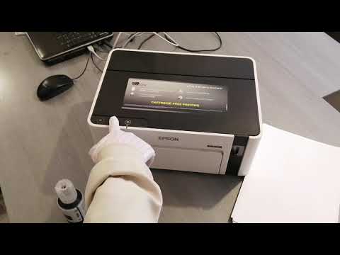 Epson EcoTank ET-M1100 Mono Inkjet Printer Part II: Ink Fill & Setting