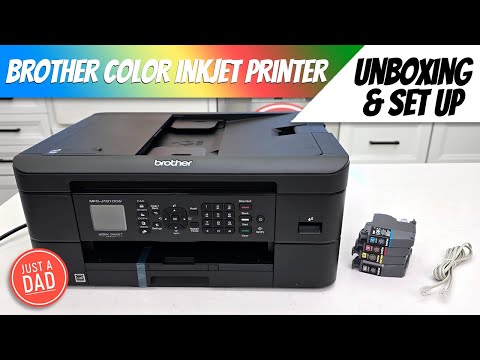 Brother Wireless Color Inkjet Printer MFC-J1010DW UNBOXING & SET UP