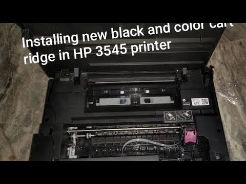 Installing new black & color cartridge in HP 3545 printer