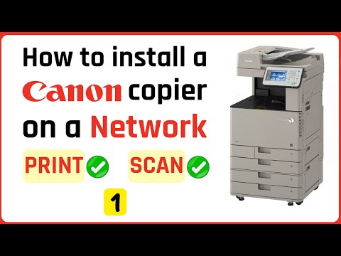 How to install CANON copier on a Network for printing and scanning (Part 1 - IP address setting)