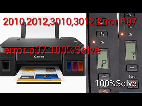 Canon Printer Error P07 G2010