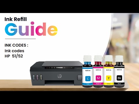 How to refill ink in HP Printer - Refilling the Ink Tanks - HP Smart Tank Printer - HP GT51, HP GT52