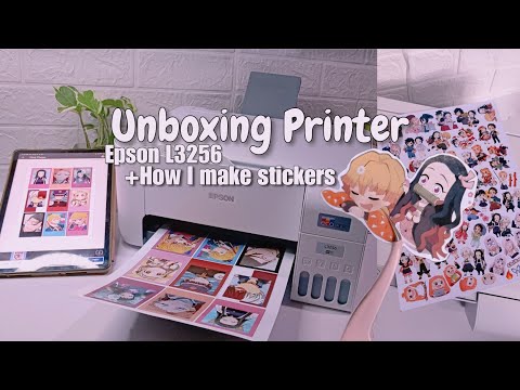 Unboxing Epson Ecotank L3256 printer + How I make my Anime stickers