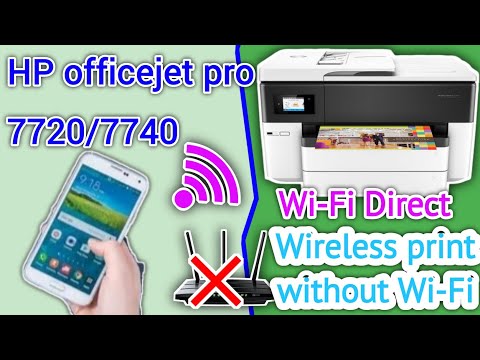 How to Setup Wi Fi Direct on HP OfficeJet Pro 7740 or 7720 printer with Mobile / iphone. with out net