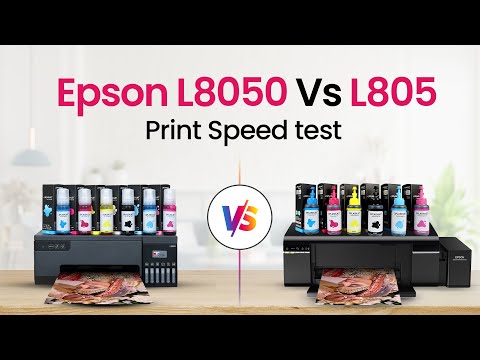 Epson L805 vs L8050 Printer - Print Speed Test 