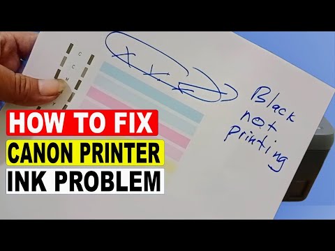 How To Fix CANON G1020, G2020, G3020 Black ink Not Printing - Color Problem with Manual ink Flushing