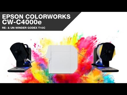 Epson Colorworks CW-C4000 Printing Speed Using Re- and Un-winder Godex T10C
