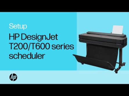 How to Set Up the Scheduler in HP DesignJet T200/ T600 Printer Series